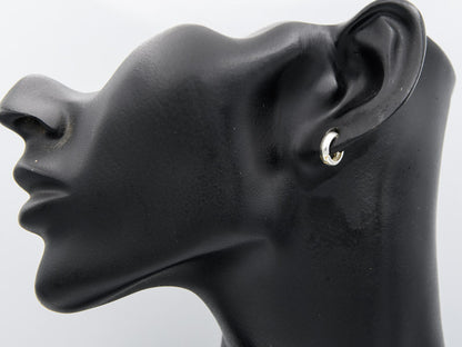Sterling silver petite huggy earrings