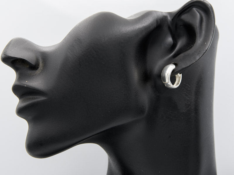 Sterling silver huggie earrings 1.4 cm x 7 mm