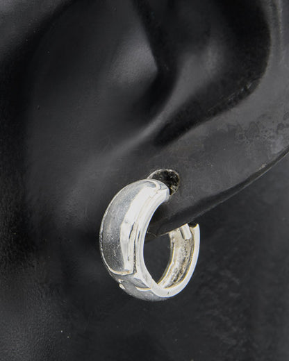 Sterling silver huggie earrings 1.4 cm x 7 mm