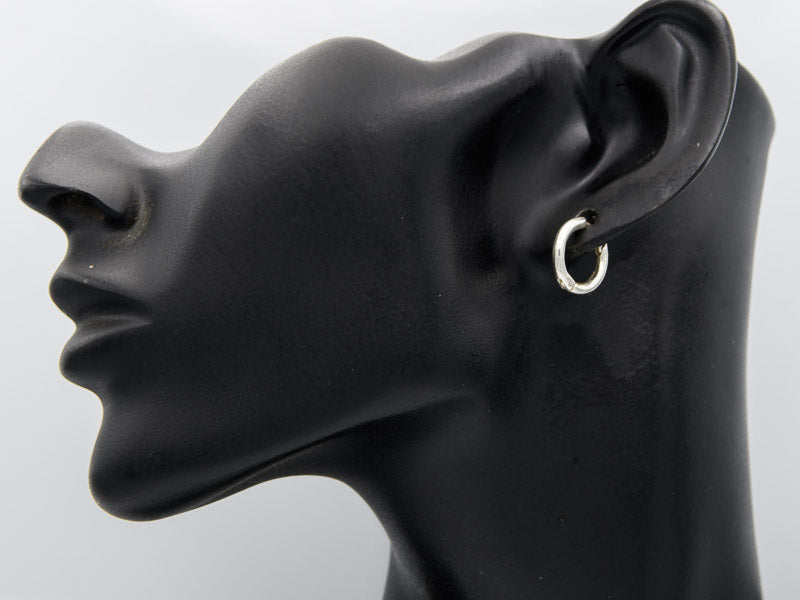 Sterling silver round huggie earring 1.2 cm
