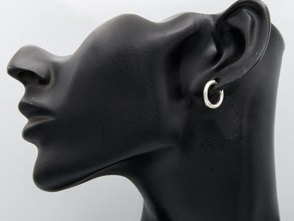 Sterling silver round huggie earring 1.2 cm