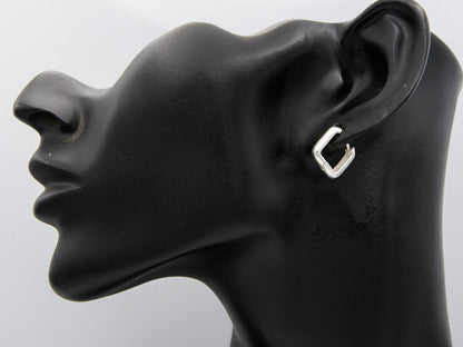 Sterling silver square hyggie earrings