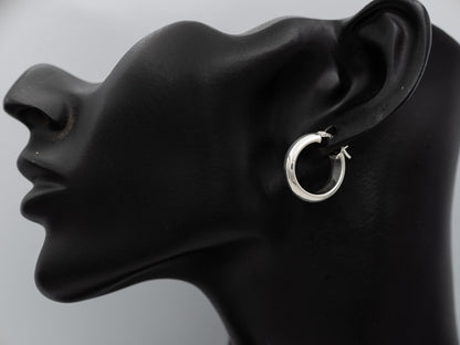 Sterling silver half round hoops 2cm x 5 mm