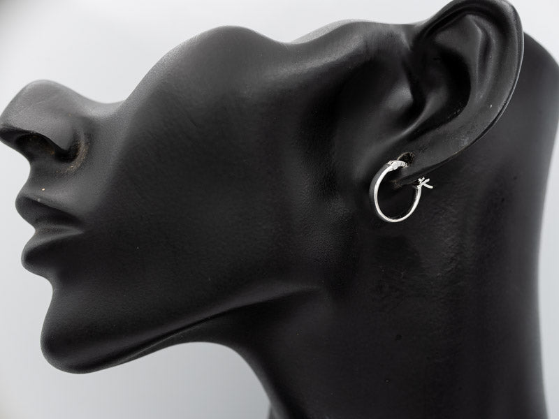 Sterling silver flat hoop 1.5 cm x 3 mm