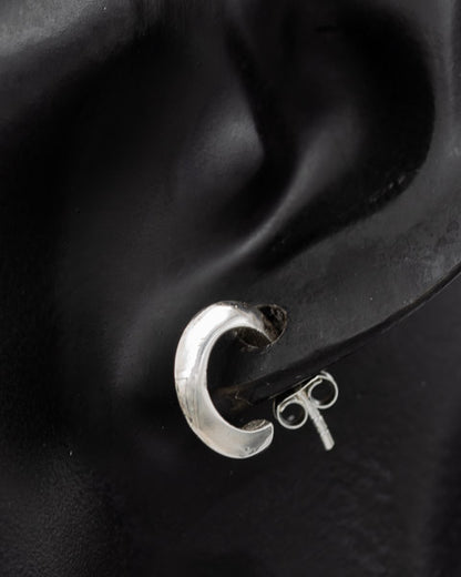 Sterling silver hoop 1.2cm x 3mm flat sided