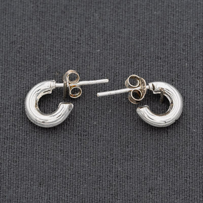Sterling silver petite hoops