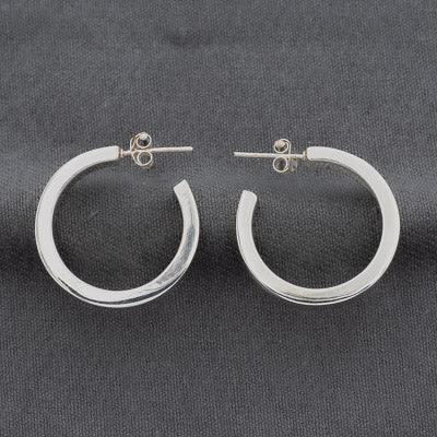 Square edge hoops 2.5 cm x 5 mm