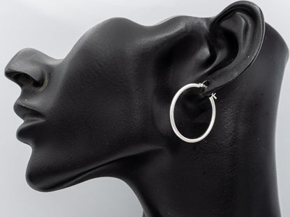 Sterling silver hoops 3 cm x 2 mm