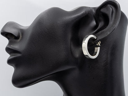 Square edge hoops 2.5 cm x 5 mm