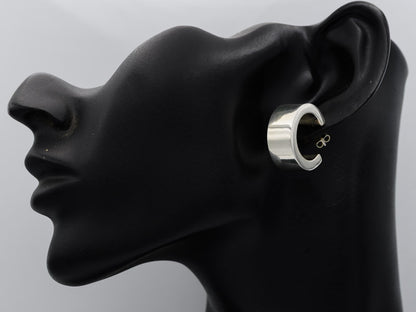 Sterling Silver Square Edge Hoop Earrings 2.2cm