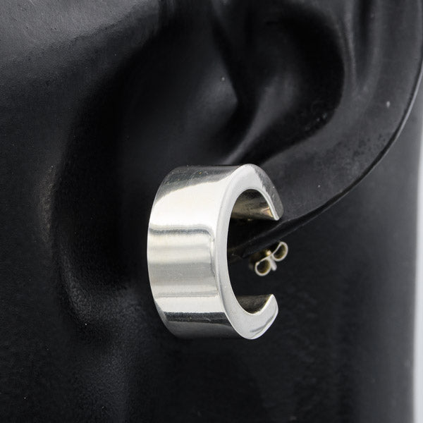 Sterling Silver Square Edge Hoop Earrings 2.2cm