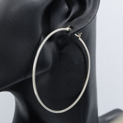 Sterling silver hoops 6.4 cm