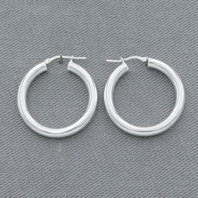 Sterling silver hoop  4mm