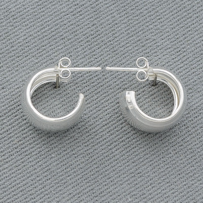 Sterling silver chunky hoops