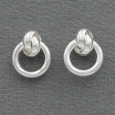 Sterling silver knot earring