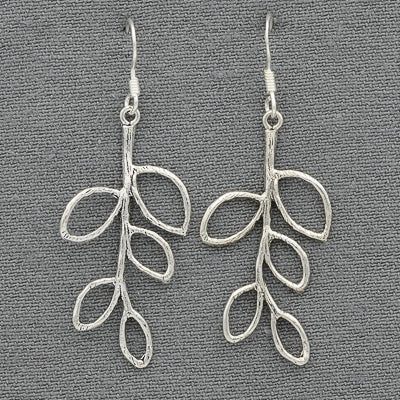 Sterling silver branch earrings