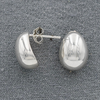 Sterling silver oval studs small