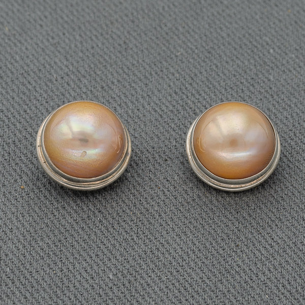Champagne Mabe' set in sterling silver