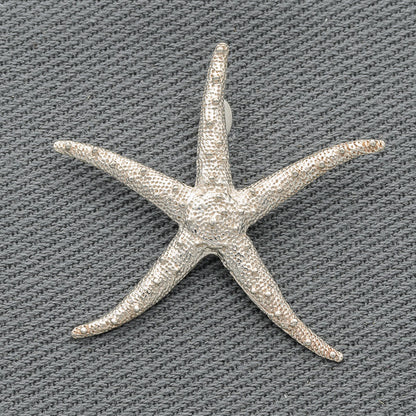 Sterling Silver Starfish Pendant – Matte & Polished Finish