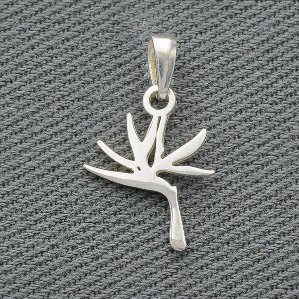 Sterling silver strelitzia pendant