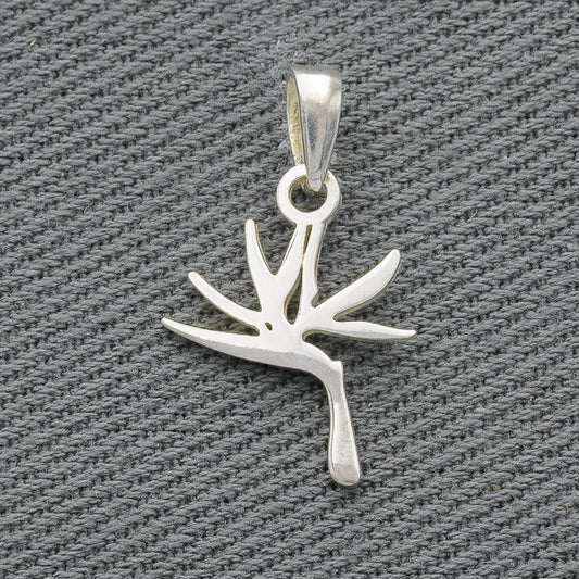 Sterling silver strelitzia pendant