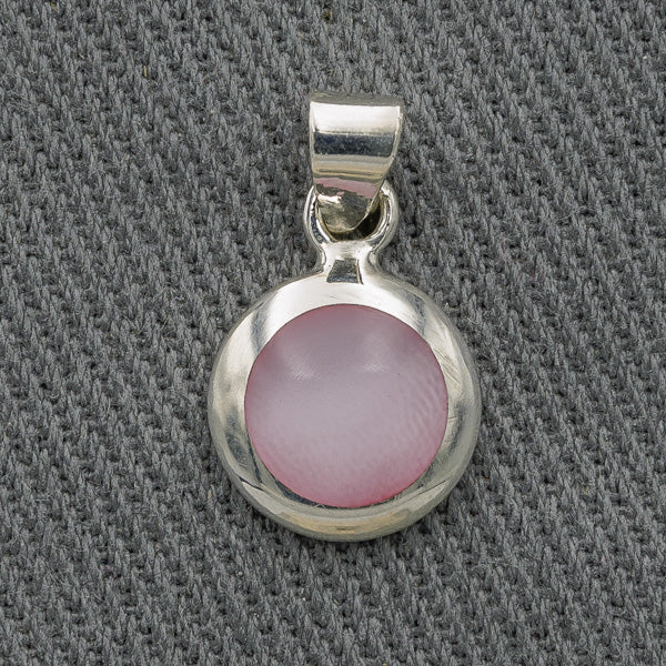 Small Mother of Pearl Pendant in Sterling Silver - Silvertree Jewelry #
