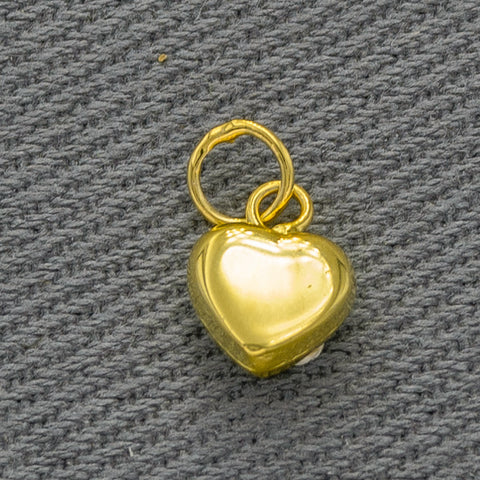 Gold plated silver heart