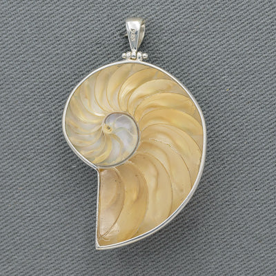 Sterling silver shell pendant