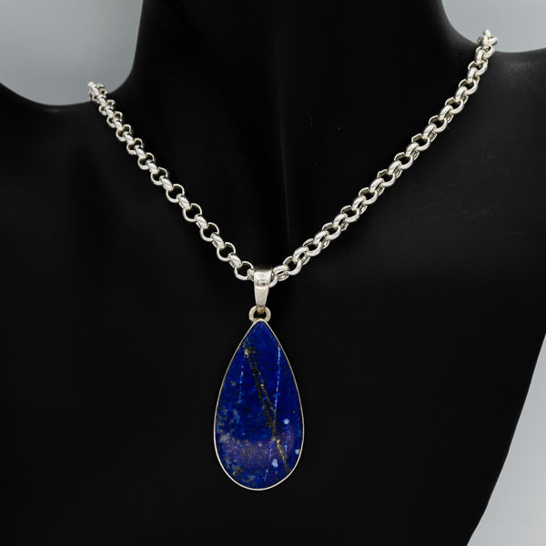 Sterling silver lapis lazuli pendant