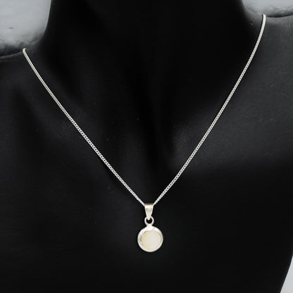Small Mother of Pearl Pendant in Sterling Silver - Silvertree Jewelry #