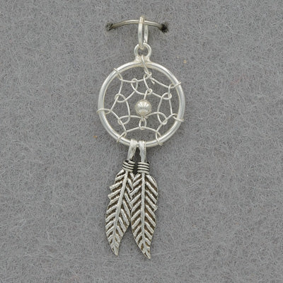 Sterling silver dreamcatcher pendant