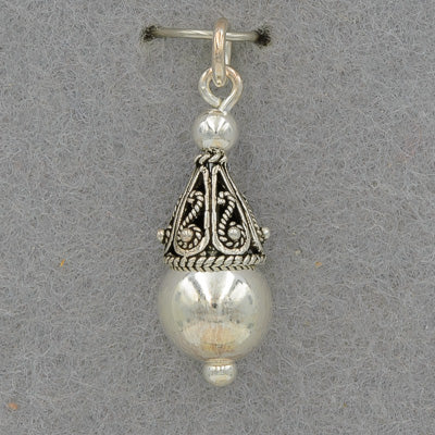 Sterling silver ball pendant