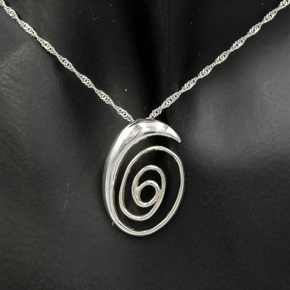 Sterling silver spiral pendant