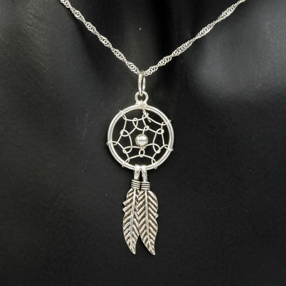 Sterling silver dreamcatcher pendant