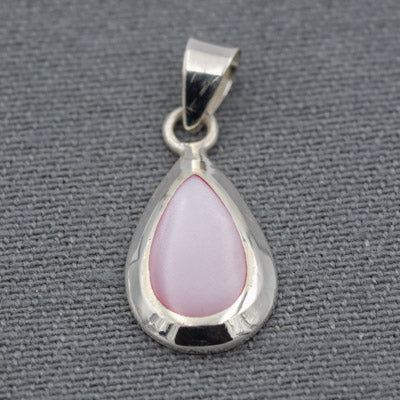 Pear-Shaped Mother of Pearl Pendant in Sterling Silver - Silvertree Jewelry #