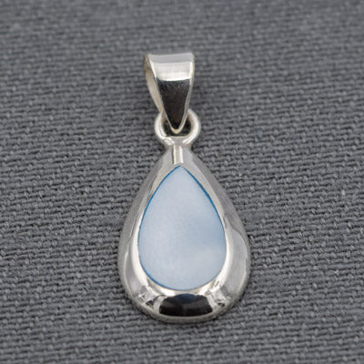 Pear-Shaped Mother of Pearl Pendant in Sterling Silver - Silvertree Jewelry #