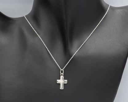 Solid Sterling Silver Cross Pendant
