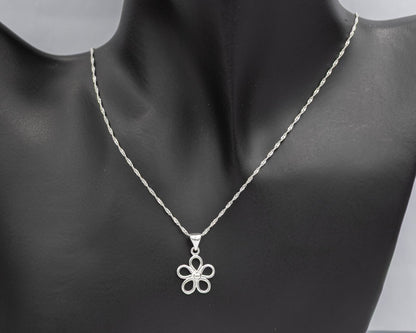Sterling Silver Open Daisy Pendant , Nature inspired - Silvertree Jewelry #