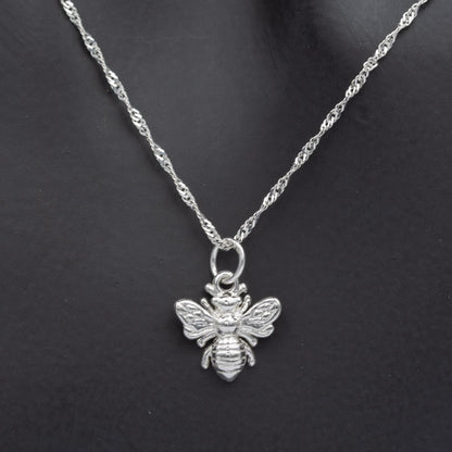 Small Sterling Silver Bee Pendant – Nature Inspired - Silvertree Jewelry #