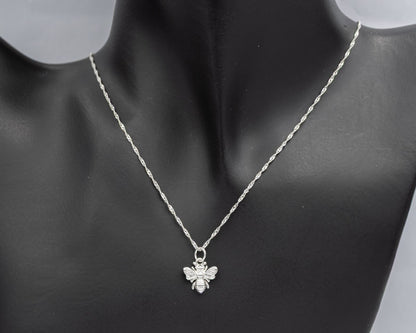 Small Sterling Silver Bee Pendant – Nature Inspired - Silvertree Jewelry #
