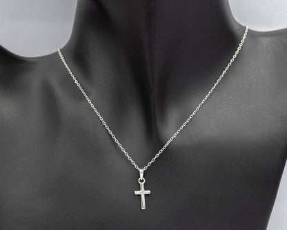 Petite Sterling Silver Cross Pendant - Silvertree Jewelry #