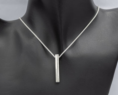 Sterling Silver Cubis Pendant – Modern Geometric - Silvertree Jewelry #