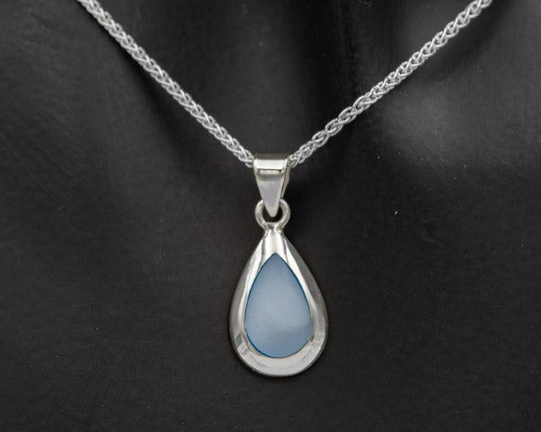 Pear-Shaped Mother of Pearl Pendant in Sterling Silver - Silvertree Jewelry #