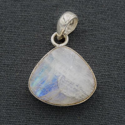 Sterling silver Moonstone triangle pendant