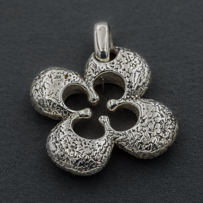 Sterling silver 4 petal pendant