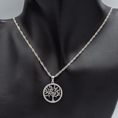 Sterling silver Tree of life pendant 1.5 cm