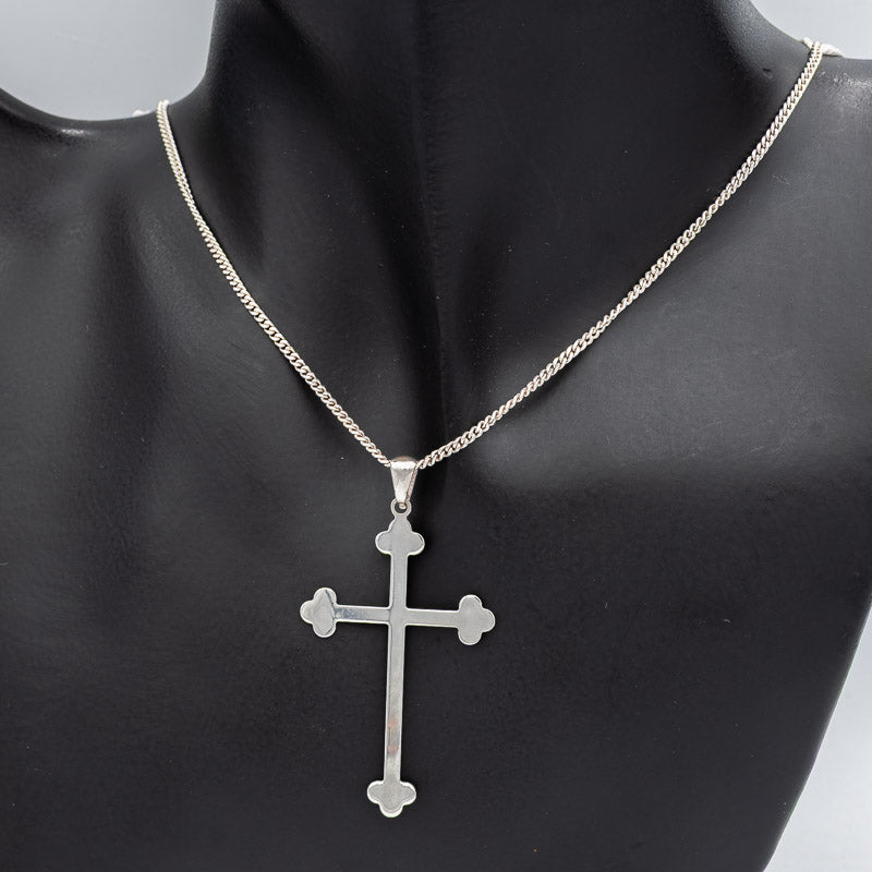 Sterling silver Gothic cross
