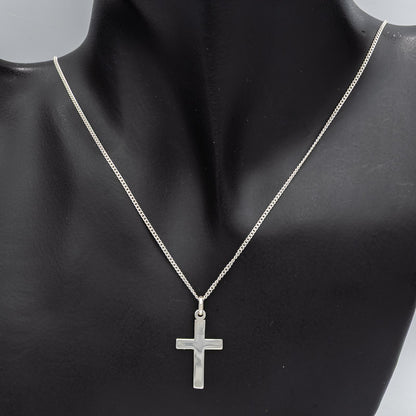 Sterling silver cross med