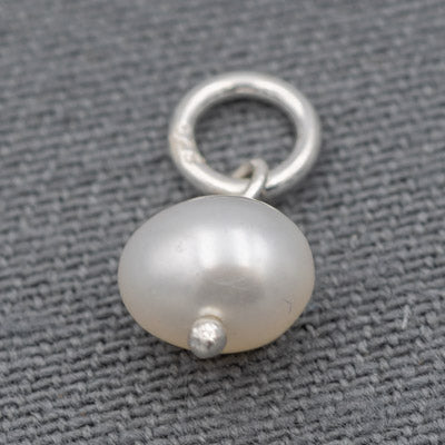 Petite Freshwater Pearl Pendant in Sterling Silver - Silvertree Jewelry #