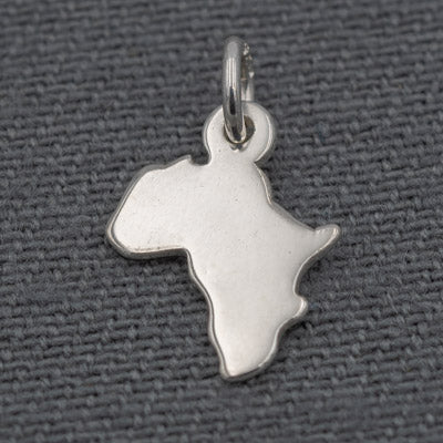 Petite Sterling Silver Africa Pendant - Silvertree Jewelry #